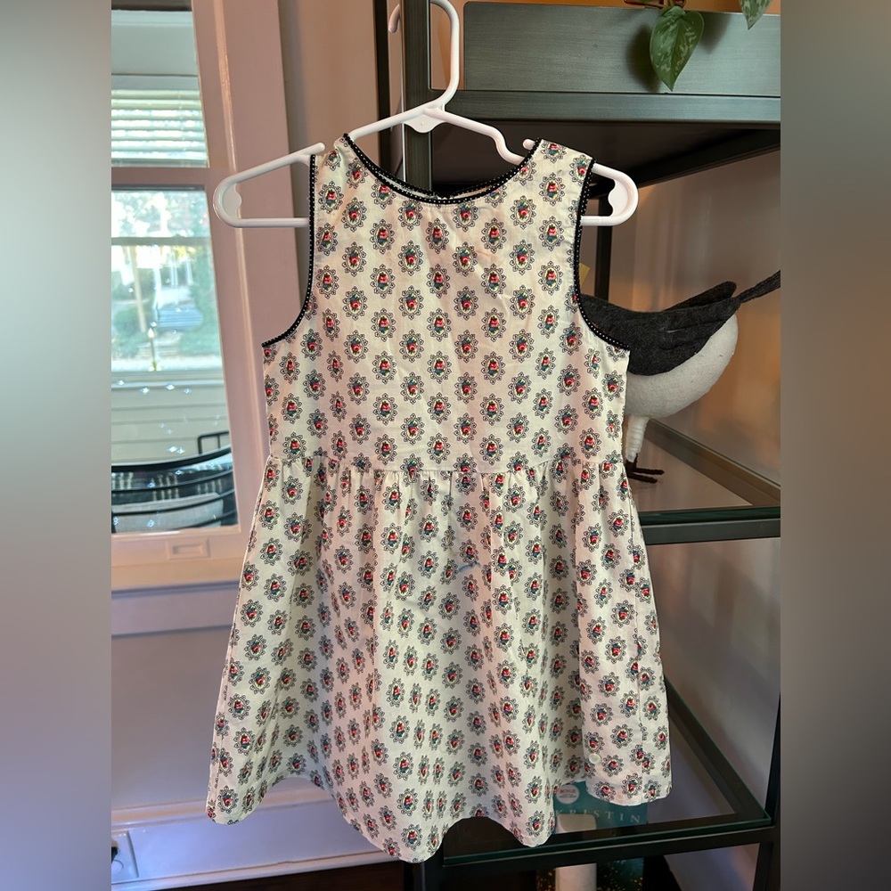 Little Akiabara Toddler Girl 4T Ivory Floral Dress